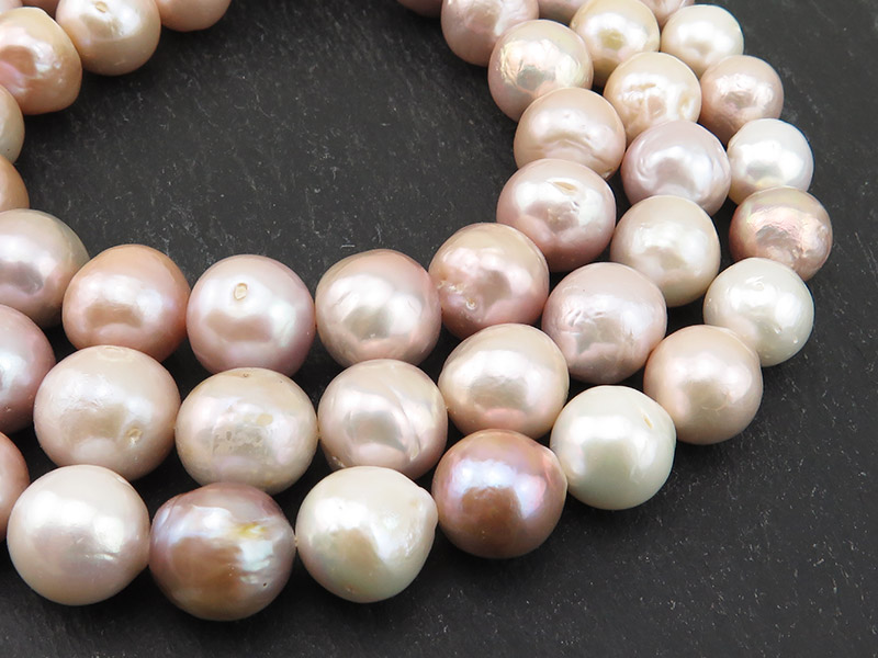 Freshwater Pearl Mixed Colour Off-Round Beads 11-11.5mm ~ 16'' Strand