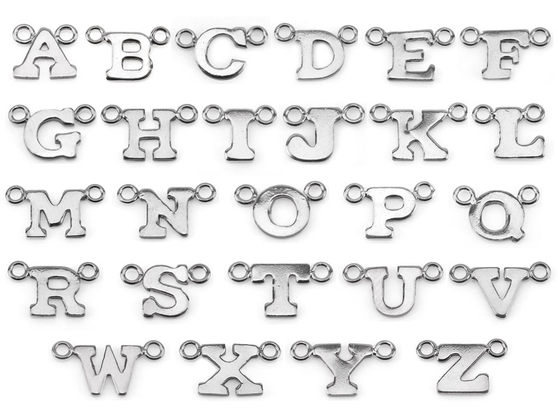 Sterling Silver Alphabet Connectors A-Z ~ Complete Set