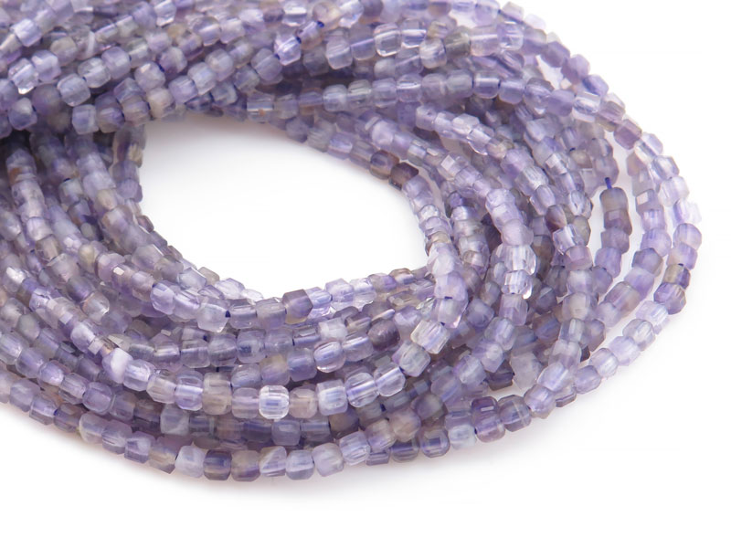 Amethyst Faceted Cube Beads 2.5mm ~ 15.5'' Strand