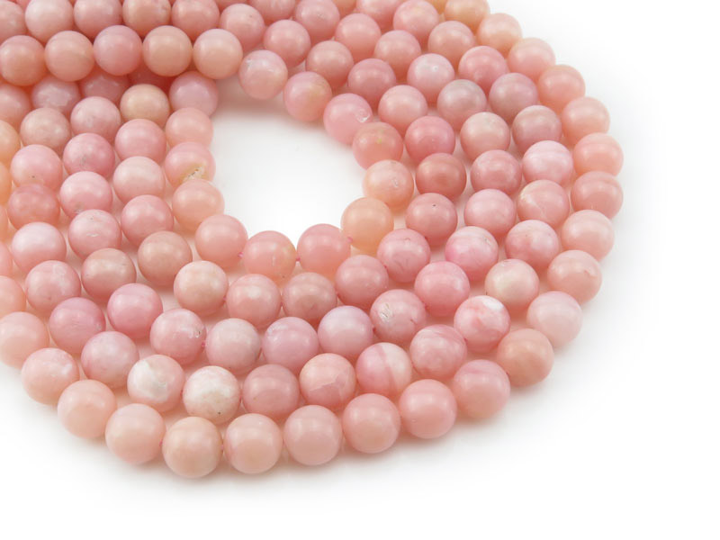 AA+ Pink Opal Smooth Round Beads ~ Various Sizes ~ 16'' Strand