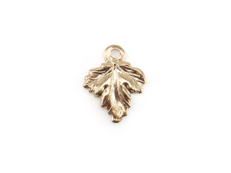 Gold Filled Maple Leaf Charm 9.5mm