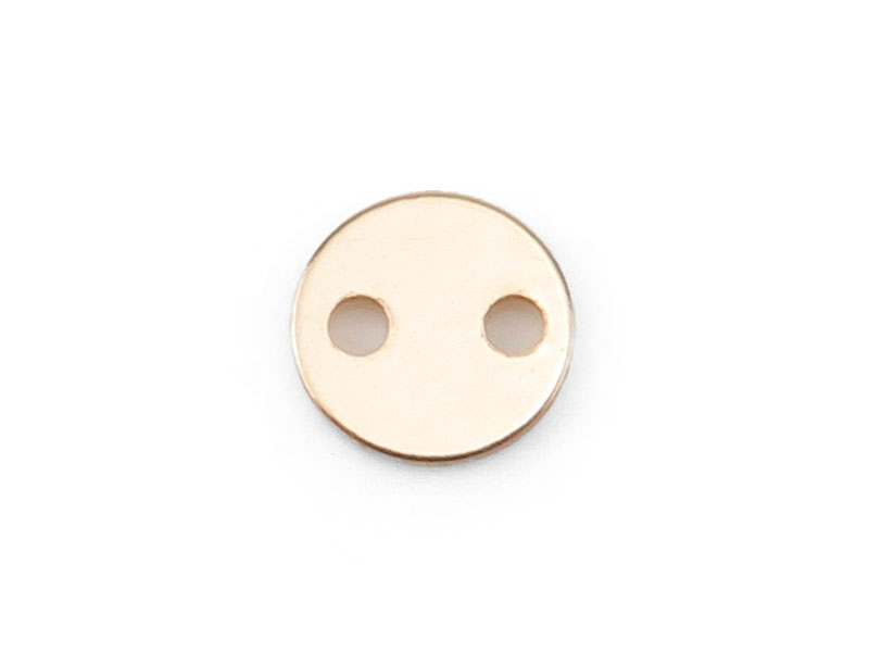 Gold Filled Circle Tag Connector 4mm