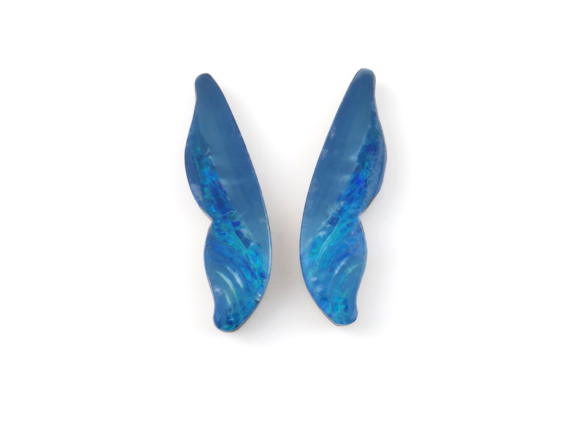 Australian Opal Doublet Butterfly Wings 30.75mm ~ PAIR