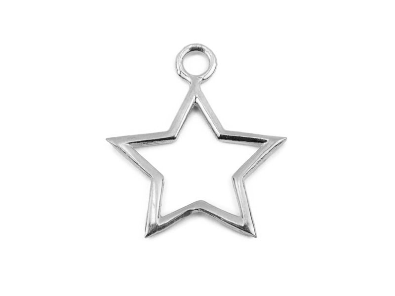 Sterling Silver Star Pendant 18mm