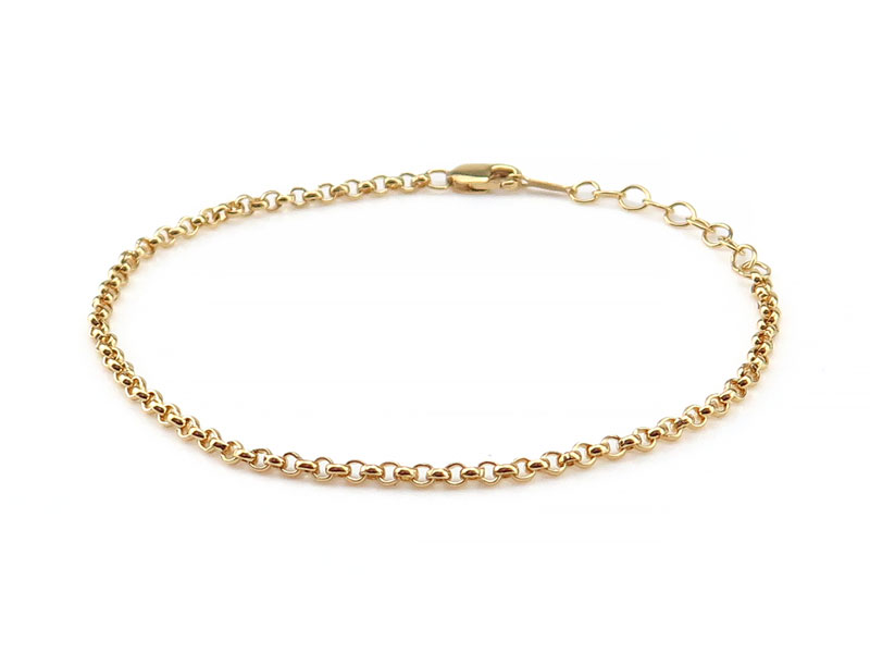 Gold Filled Rolo Chain Bracelet ~ 6.5'' + 1'' Extender