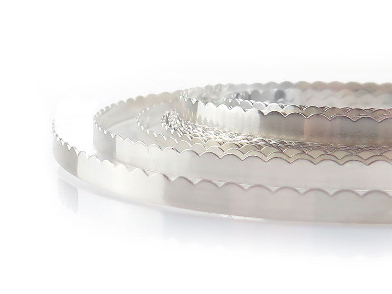 Fine Silver Scalloped Bezel Strip 4.75mm x 0.33mm ~ by the Inch