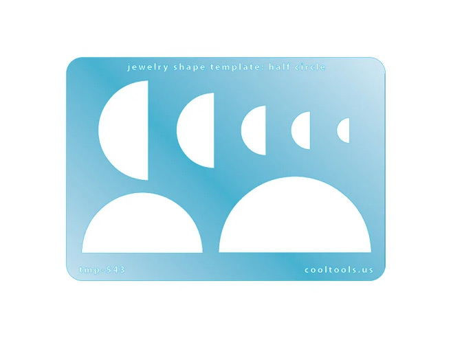 Jewellery Shape Template ~ Half Circle