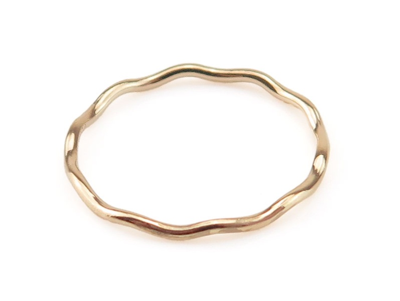 Gold Filled Wavy Ring ~ Size N