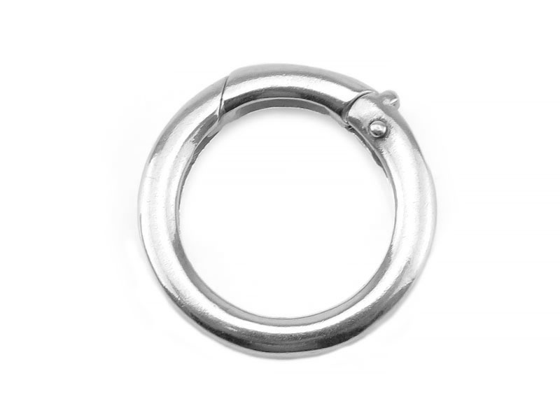 Sterling Silver Round Spring Clasp 17mm