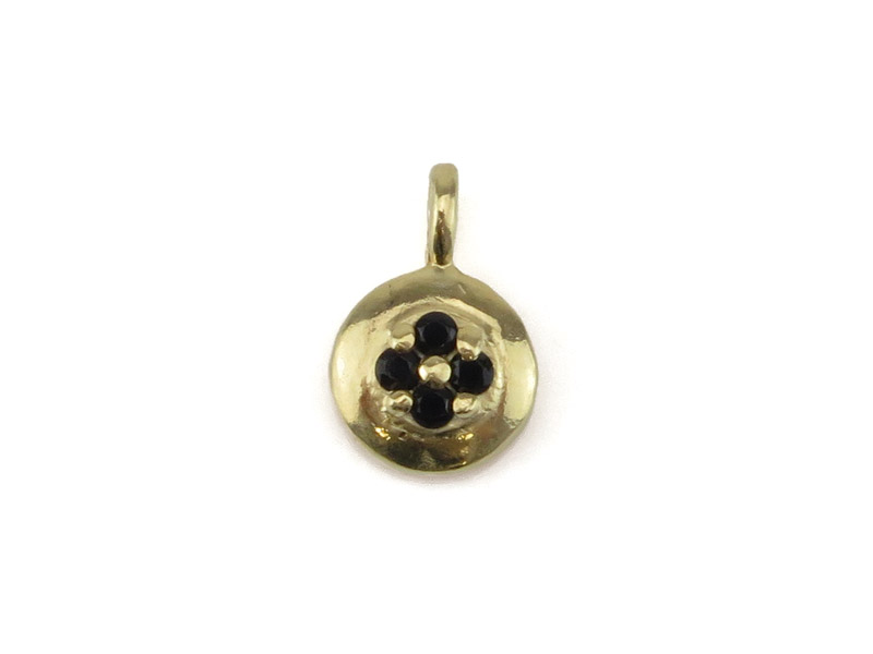 Gold Plated Silver Clover Charm 9mm