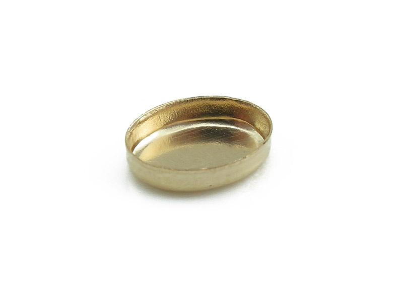 Gold Filled Oval Bezel Cup Setting 7mm x 5mm