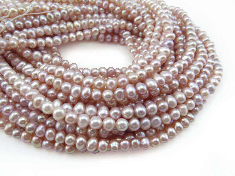 Freshwater Pearl Mixed Colour Potato Beads 4.5-5mm ~ 16'' Strand