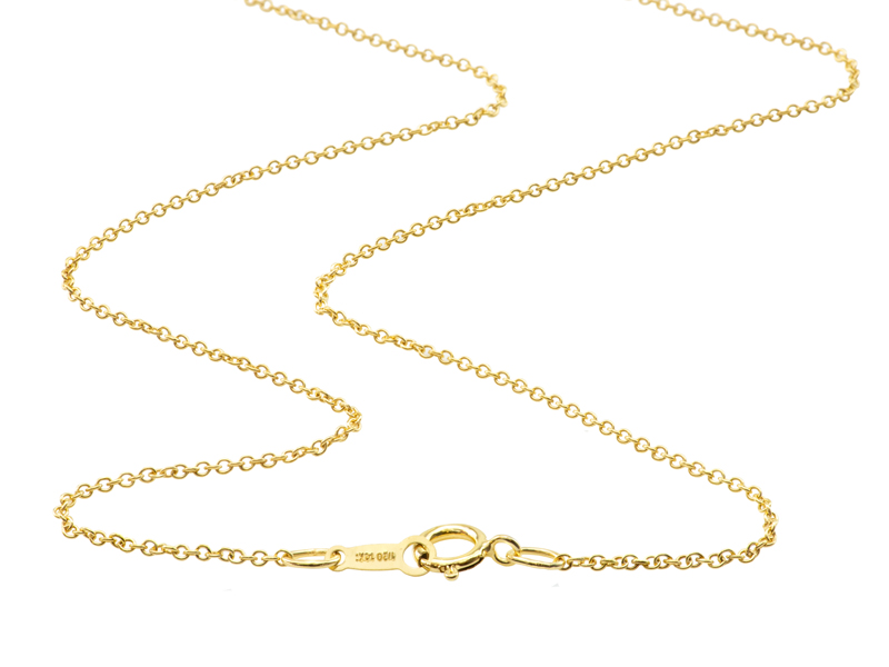 Sparkling White Diamond Eternity Necklace in 14k Solid Gold