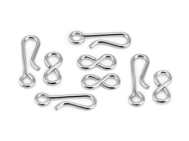 Sterling Silver Filigree Fish Hook Clasp 15mm