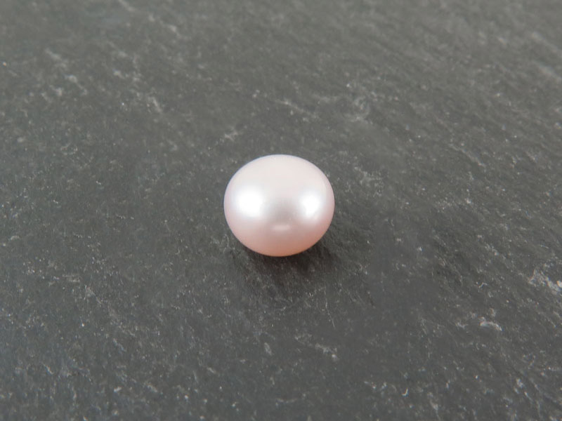Freshwater Pearl Rose Button Various Sizes Half Drilled Single